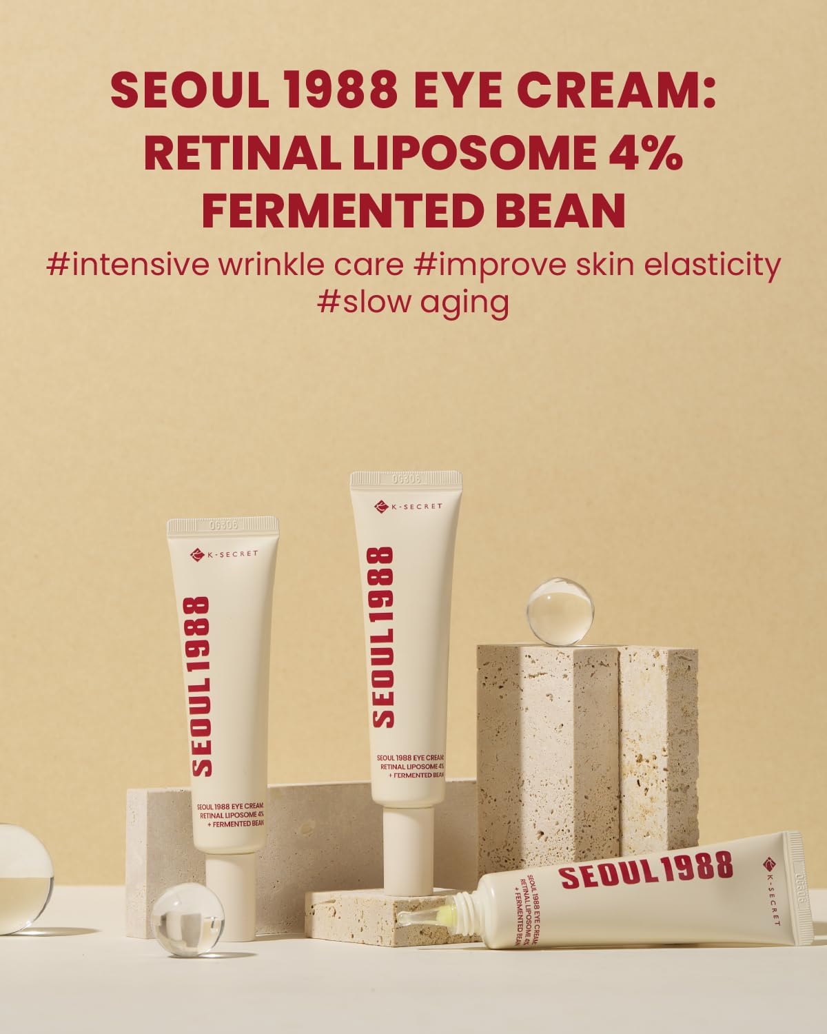 K-SECRET SEOUL 1988 Eye Cream : Retinal Liposome 4% + Fermented Bean