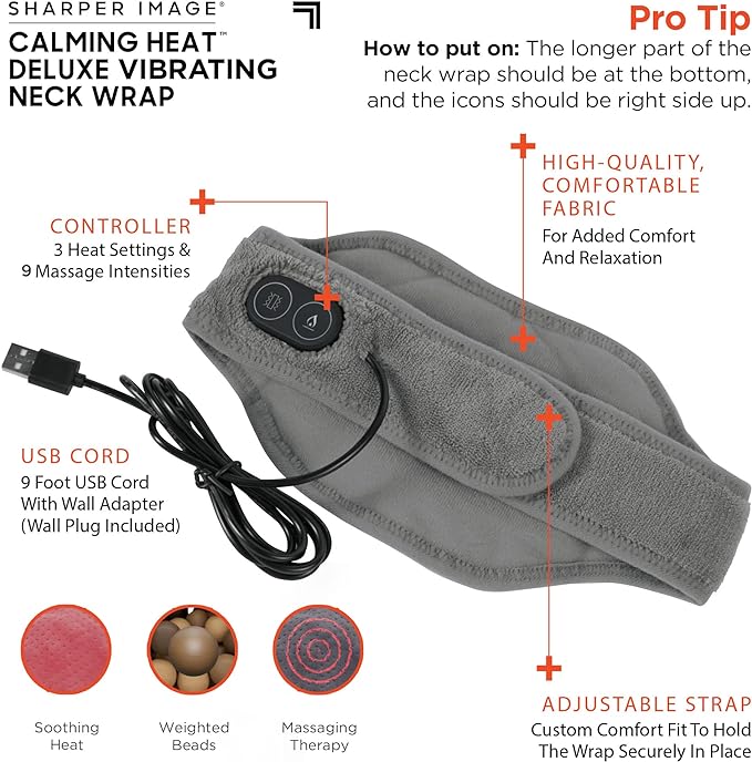 Calming Heat™ Vibrating Neck Wrap – Soothing Heat & Massage in One