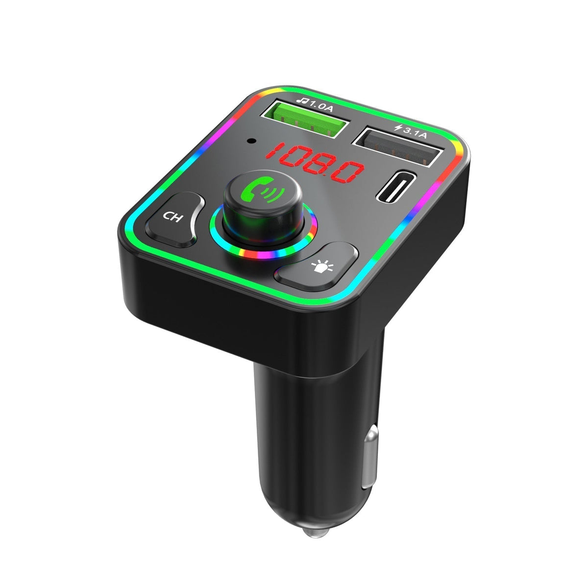 Compact OLED Car MP3 Player with USB & FM Modulation